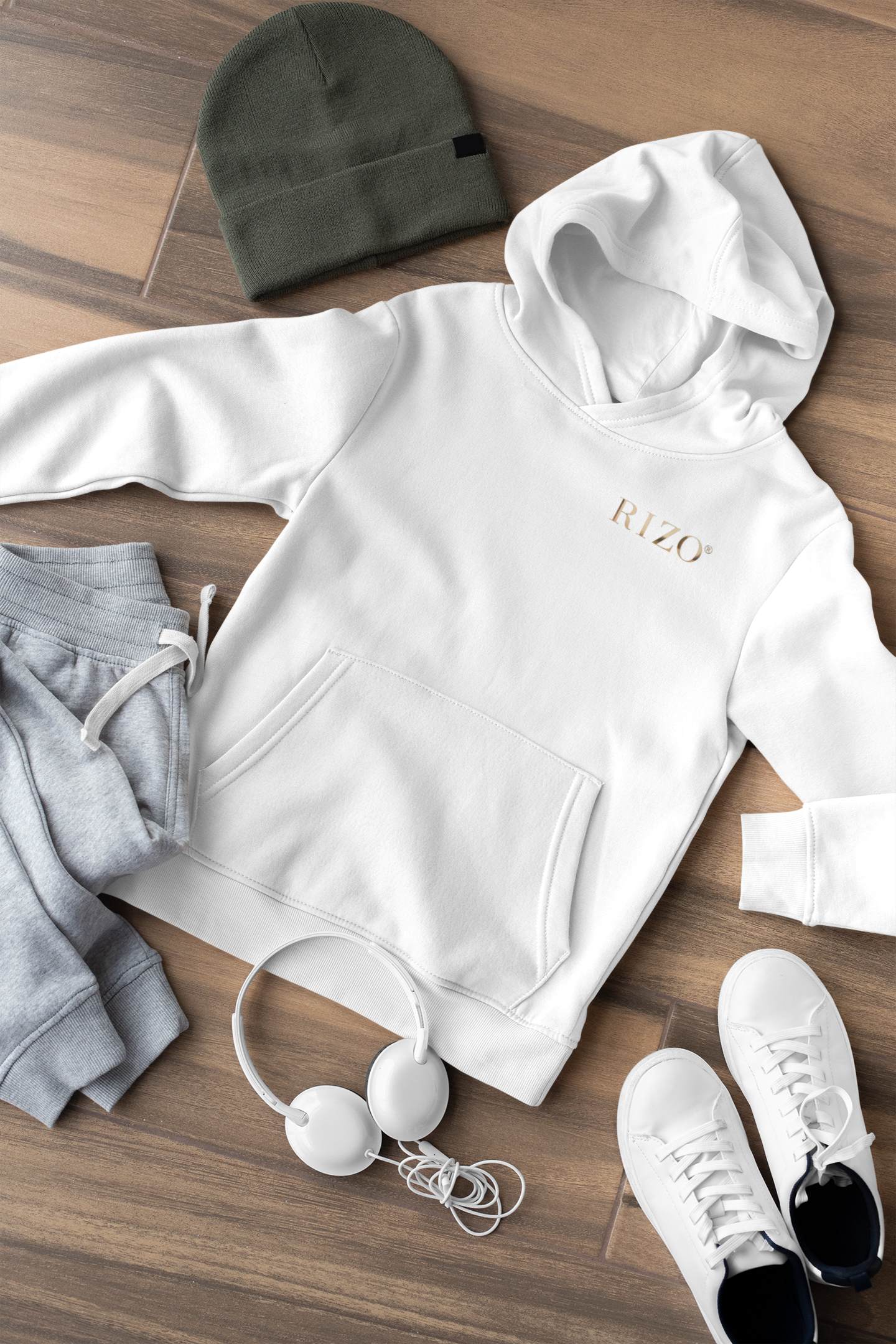 Hoodie mit Rizo Design - Mit Taschendruck