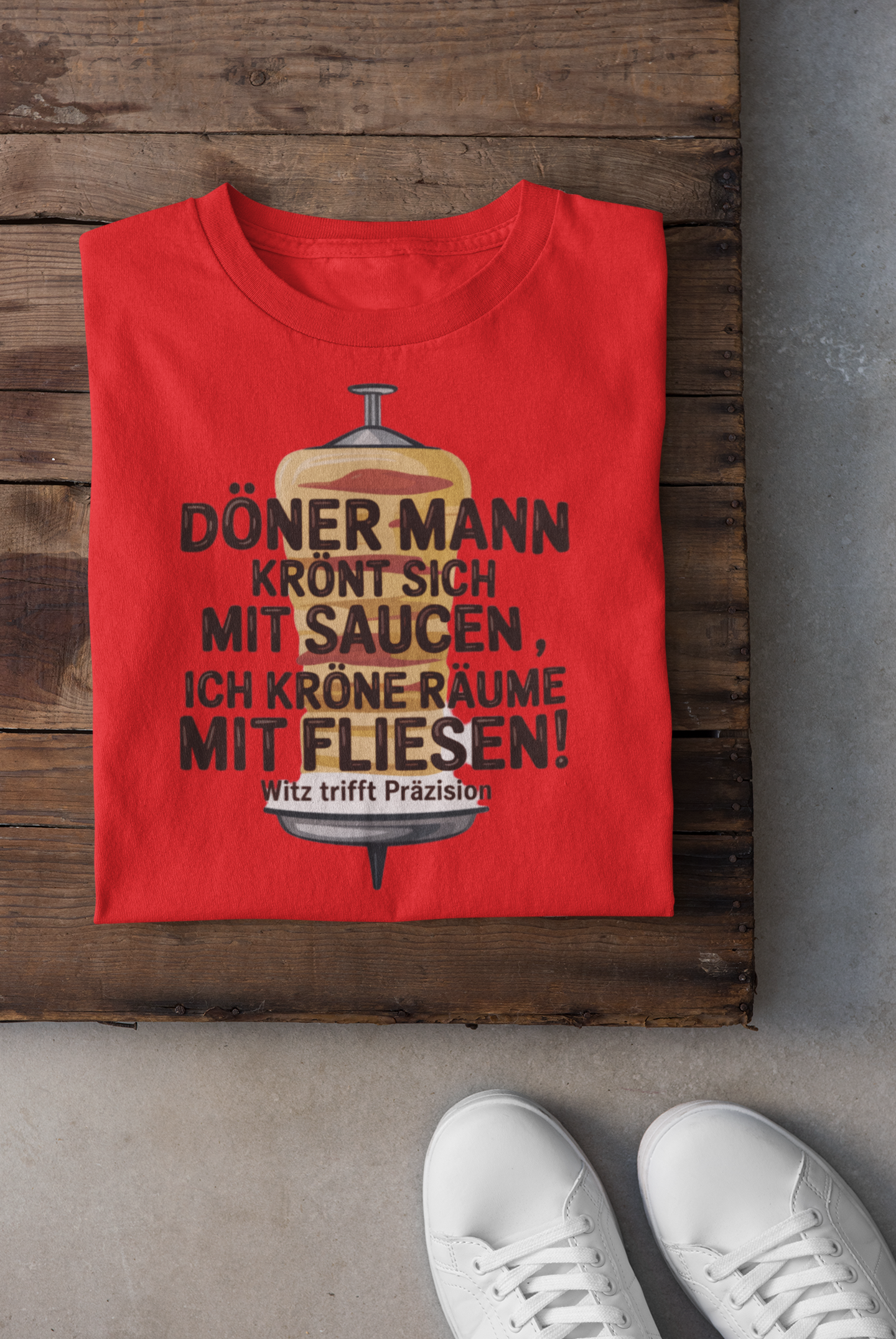 Döner Mann Krönt sich mit Saucen T-Shirt