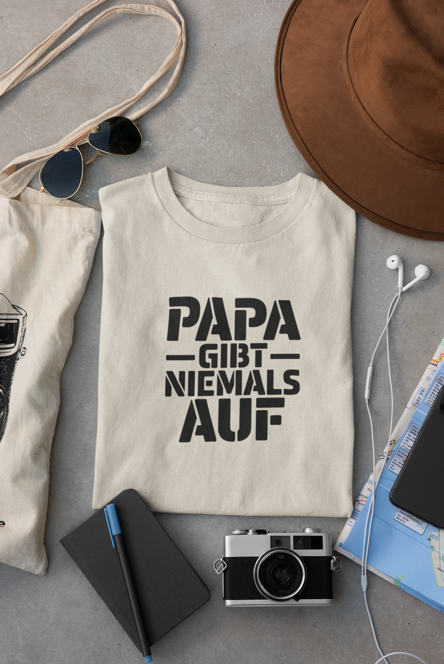 Papa gibt niemals auf T-Shirt