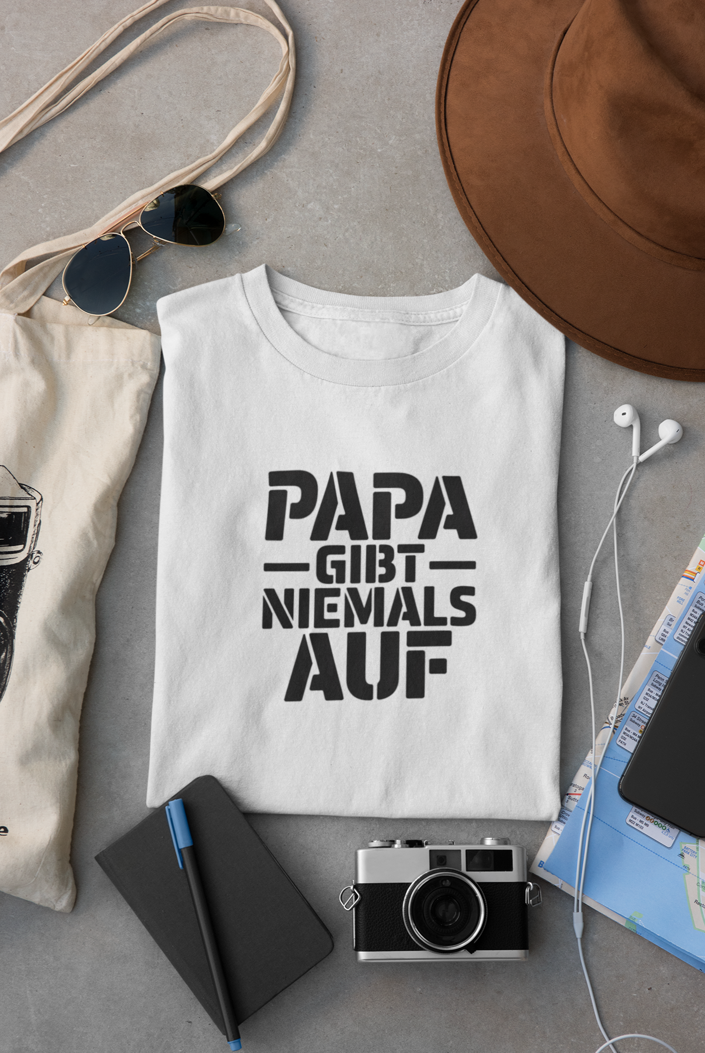 Papa gibt niemals auf T-Shirt